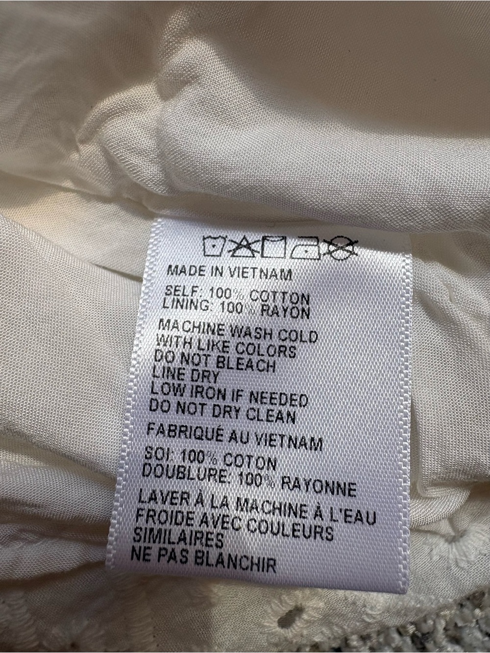 Altar'd State White Eyelet 100% Cotton Midi Coastal Cottage Dress. Size Medium - Picture 12 of 12